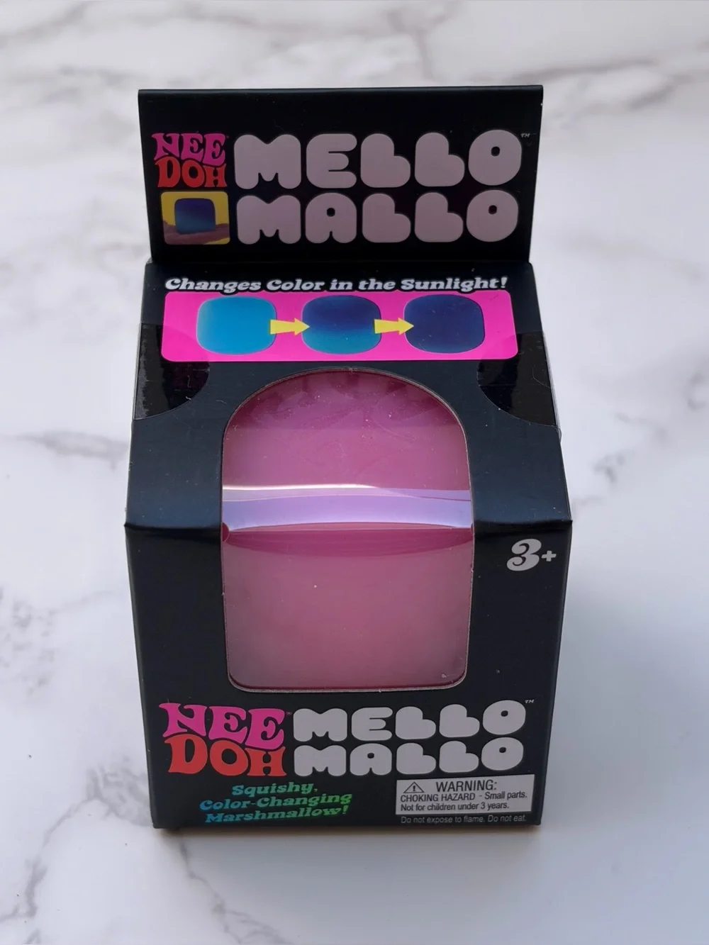 Schylling NeeDoh Mello Mallo Color Change Squishy Squeeze Viral Toy Nee Doh Pink